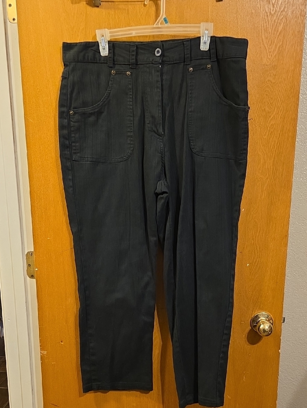 Womens Black High-Rise Straight-Leg Pants